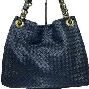 BOTTEGA VENETA SMALL LOOP LEATHER SHOULDER BAG and  free matching Wallet Bottega